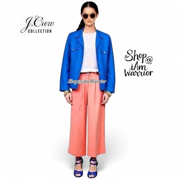 J.Crew Collection wide leg linen cropped pants *shop@iamwarrior - Picture 1 of 11